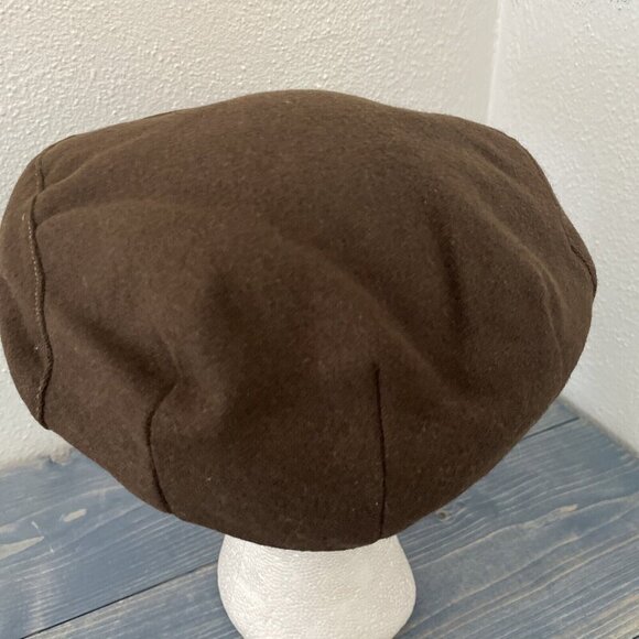 Vintage Marshall Field Brown Snap Rim Newsboy Cabby Hat - SIZE M (HT3) - Picture 5 of 8
